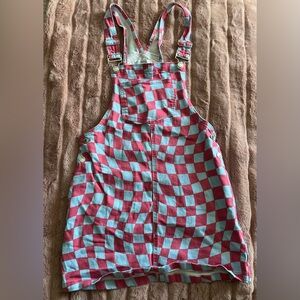 Checkered Overalls Mini dress